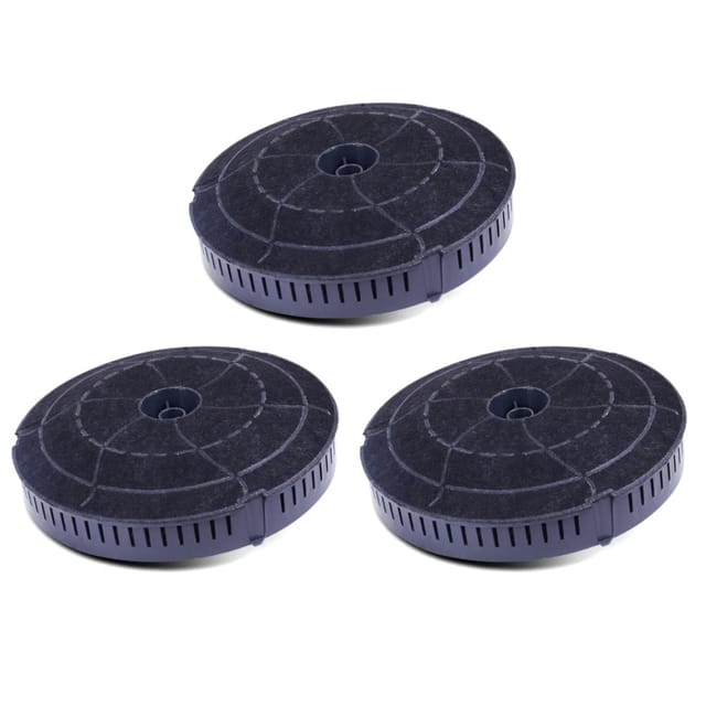 Aktivkohlefilter Ø178mm Ersetzt Whirlpool 484000008824 482000008326 482000009691 8015250585889, Wpro Ø175x42mm 220g Type 57 - 3 Stück - Trade-shop