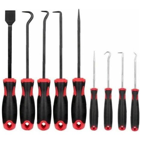 Öldichtungs-extraktor-werkzeuge, Multifunktions-autoreparatur Mini-haken Hand-öldichtung Schraubendreher Haken, 9-teilig