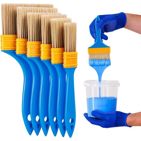 Kreide- Und Wachspinsel, 6 Handgefertigte Kreiden, Pinsel Für Wände Und Möbel, Wachspinsel Zum Malen Und Umdekorieren Von Möbeln, Zäunen Und Wänden