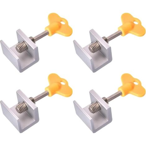 Schiebefenster-schloss, 4 Stück, Schiebetür-stopper, Einstellbares Fensterverschluss, Einstellbare Schiebetür-stopper Aus Aluminiumlegierung, Schiebetür-verschluss, Fenster-sicherheit
