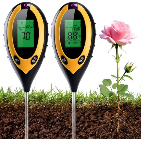 Digitaler Boden-ph-tester, Ph/wasser/sonnenlicht/thermometer Für Zimmer- Und Außenpflanzen