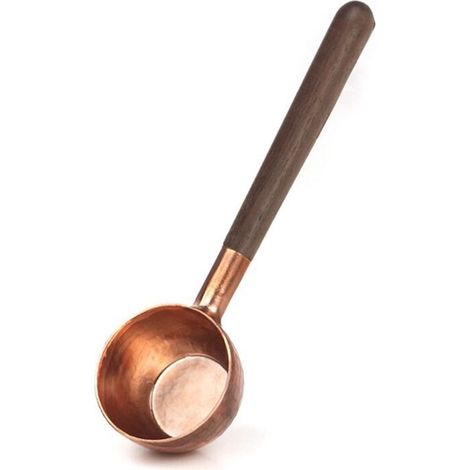 Kaffeebohnen-messlöffel Aus Kupfer Und Massivholz, Dosierung 10 G Pulver