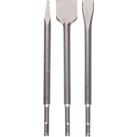 3-teiliges Sds-plus-meißelset (für Beton Und Mauerwerk, Zubehör Für Bohrhammer) Silber