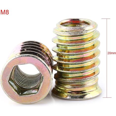 20er-pack M8 Sechskantmuttern Aus Zinklegierung, Sortiment Von Einpressmuttern Aus Zinklegierung (m8x20mm) - Rw Sechskantmutter