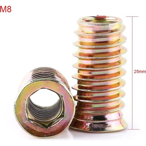 20er-pack M8 Sechskantmuttern Aus Zinklegierung, Sortiment An Zinklegierungs-einschraubmuttern (m8x25mm) - Rw Sechskantmutter