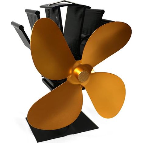 4-flügel-hot-blast-ofenventilator, Kraftstoffsparend, Ökologische Heizung (gold)