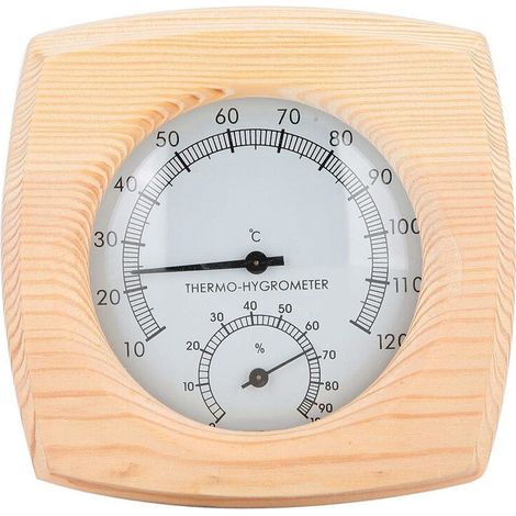 Innen-thermometer Und Hygrometer Aus Fichtenholz – Natürliches Design, Klare Und Präzise Anzeige Für Den Innenbereich