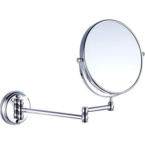 Klappbarer, Retro Wandspiegel Für Make-up, 20 Cm, Für Badezimmer, Ausziehbarer, Klappbarer Kosmetikspiegel (chrom)