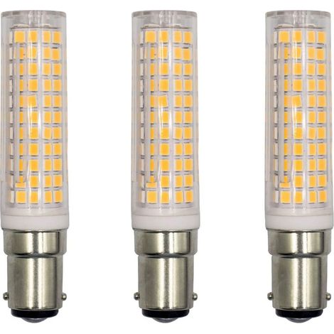 Ba15d Led-glühbirne, Energiesparlampe Mit 15w Sockel, Für Kühlschrank/nähmaschine/tischlampe Ac230v, 3er-pack (warmweiß 3000k) [energieeffizienzklasse A+]