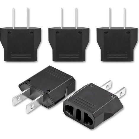 5x Reiseadapter, Frankreich-stecker Auf Usa-adapter, Kanada-steckdosenadapter, Universeller Amerikanischer/chinesischer/japanischer/kanadischer/mexikanischer Steckdosenadapter