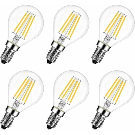6er-pack Led-glühbirnen E14 6w 2700k - Ersetzt 60w, Rustikaler Glühfaden-lampenstil (warmweiß)