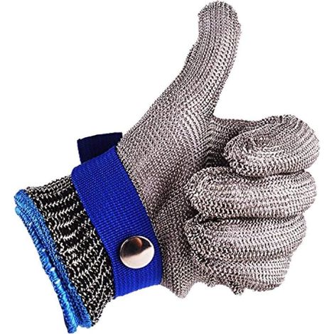 Schnittfeste Handschuhe Aus Edelstahl, Arbeitsschutzhandschuhe, Schutzklasse 5 (l)
