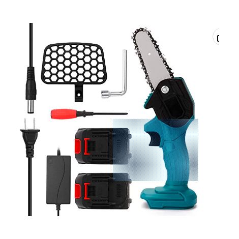 21v Elektrische Astsäge, Kleine Elektrische Sägen Für Gartenarbeit Und Forstwirtschaft, Mini-elektro-kettensäge Mit Bürstenmotor, 2 Akkus