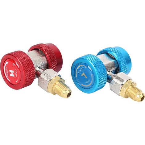 R134a-adapter Für Klimaanlagen – Schnellkupplung Hoch-/niederdruck 1/4 Zoll – Leckagefreie Installation – Langlebiges Kupfer