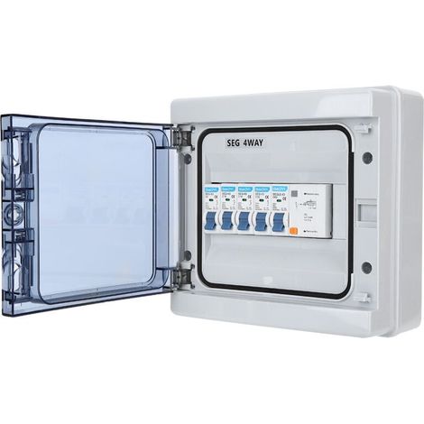 Wasserdichter 4-poliger Fi-schutzschalter 63a 30ma Rcd + 4 Ls-schalter 6a + 2 X 16a + 32a