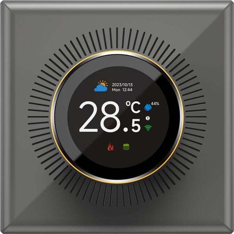 Intelligenter Tuya-thermostat Für Das Zuhause, 1,32-zoll-bildschirm, Wlan-temperaturregler Mit 7 Ambienten Lichtern, Heizung Für Wasser/elektro-fußbodenheizung/gasbrennwertkessel
