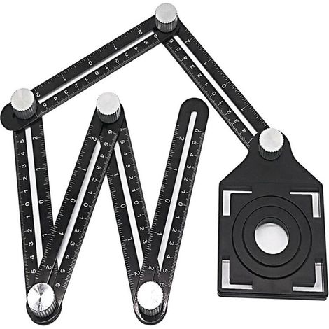 Sechseckiger Aluminium-winkelmesser - Universelle Winkelregel - Universal-öffnungsfinder - Upgrade Der Aluminiumlegierungs-lineal - Multi-messwerkzeug