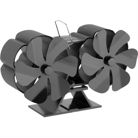 12-blatt-kaminventilator, Doppelmotor, Leiser Und Kontinuierlicher Heizzyklus, Für Holzöfen Und Kamine. Effiziente Warmluftzirkulation Und Kraftstoffeinsparungen