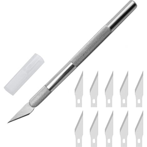 Skalpell-set, Präzisionsskalpell Mit 10 Klingen, Bastelmesser, Präzisionsmesser Für Kunsthandwerk, Handwerkliches Messer Für Handwerk, Kunstschnitt, Diy, Bildhauerei