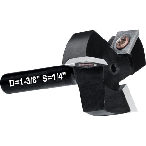 Oberfräser Mit 1/4'' Schaft, Abrichtfräser Mit 1-3/8'' Schnittdurchmesser, Cmt-hobel-fräser Mit 3 Schneiden, Reversible Cnc-holzfräser