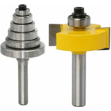 Fälzfräser Mit 8 Mm Schaft Und 6 Kugellagern Für Verschiedene Schnitttiefen: 28,6 Mm, 22,2 Mm, 19,05 Mm, 15,9 Mm, 12,7 Mm, 9,52 Mm. Holzwerkzeug.