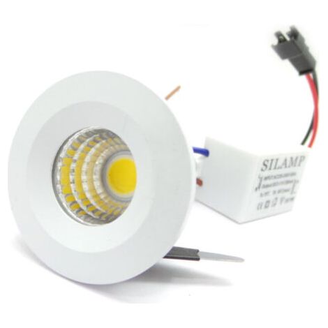 Mini Led Einbaustrahler 3w Cob 40mm Feder, Warm- Und Kaltlicht. - Kaltweiß.