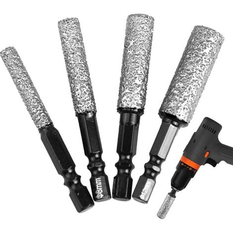 Beton-kernbohrer-set – Lötspitze Mit Sechskantigem Schaft Für Glas, Keramik, Granit, Porzellan, Metall, Holz, Fliesen Und Duschwände