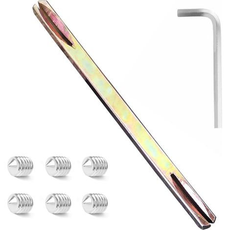 Quadratischer Türgriffstift 8 Mm X 120 Mm Für Türklinken, Türbeschläge, Mit 6 Innensechskantschrauben M6 Und 1 Schlüssel