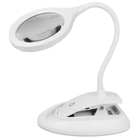 Lupe Mit Licht Und Ständer, Usb-aufladbar, 5x Und 10x Vergrößerung, Große Linse Mit 110 Mm, Ideal Zum Lesen, Für Handarbeiten Und Die Reparatur Von Schmuck.