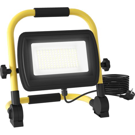 Led-strahler Gelb, 4250 Lumen, Ip65, 6500 K, Wetterfest, Verstellbar Und Tragbar, 25,5 X 16 X 25,5 Cm