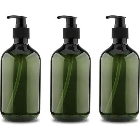 3 Stück 500 Ml Pumpflaschen, Shampoo-flasche, Nachfüllbare Flüssigkeitsspender, Leerer Spenderflakon, Nachfüllbare Leere Seifenspenderflaschen