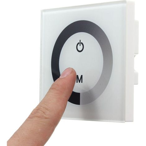 Led-dc 12-24v Touch-wandsteuerpaneel Mit Helligkeitsdimmer-schalter Zur Lichtregelung (farbe: Weiß)