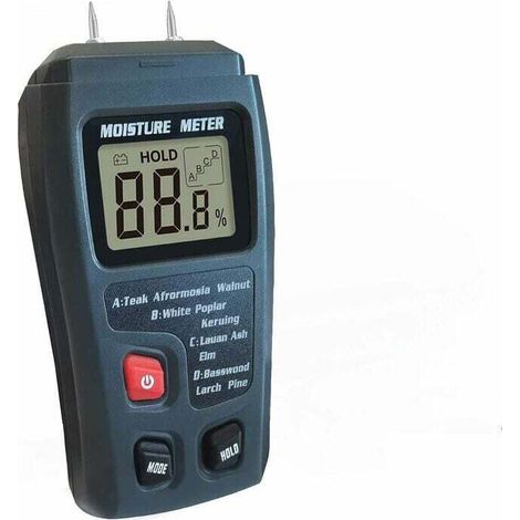 Feuchtigkeitsmesser Für Holz, 2 Nadelelektroden, Messbereich 0–99,9 %, Großes Lcd-display, 4 Messmodi