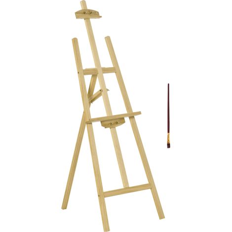 Künstlerstaffelei Auf Ständern, Abmessungen 51,5b X 71,5t X 134,5h Cm, Neigungs- Und Höhenverstellbar, Max. 90°, Kiefernholz
