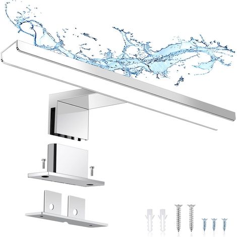 Spiegelbadlampe 6w 30cm 400lm, Led-schrankleuchte Kaltweiß 6000k, Ip44 Wasserdichtes Licht Für Badezimmerspiegel (300mm)