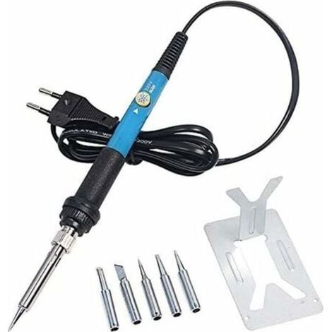 60 W Elektrischer Lötkolben Mit Einstellbarer Temperatur, Heizstift-werkzeug Mit Lötspitzen Zum Löten Und Reparieren (eu-stecker) - Liaiki