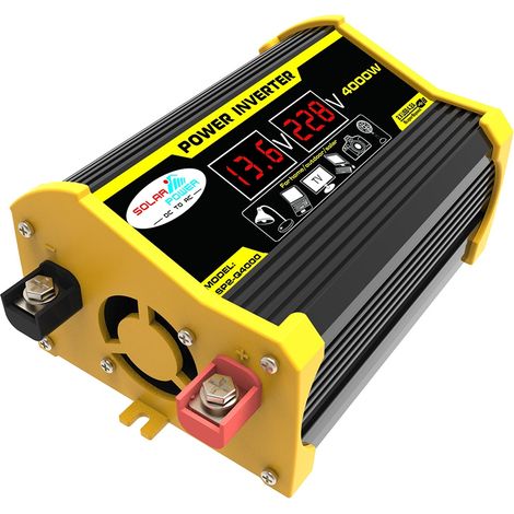 Spannungswandler Hochfrequenz-rein-sinus-wechselrichter 4000 W Spitzenleistung Watt Leistung Dc 12 V Auf Ac 220 V Autoladegerät Mit Dualen Usb-anschlüssen 2,1 A Anzeige