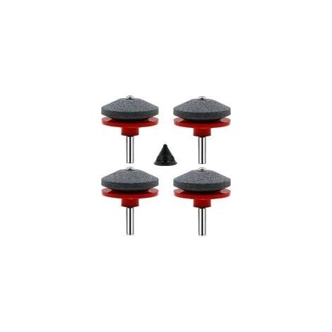 4 Stück Universeller Rasenmähermesserschärfer, Messerschleifer-zubehör Für Rasenmäher Mit 1 Stück Messerausgleichs-kit, 50 X 47 Mm