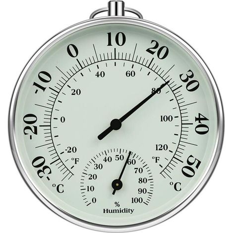 Innen- Und Außenthermometer Und Hygrometer, 10 Cm, Feuchtigkeitsanzeige Für Innen- Und Außenbereich