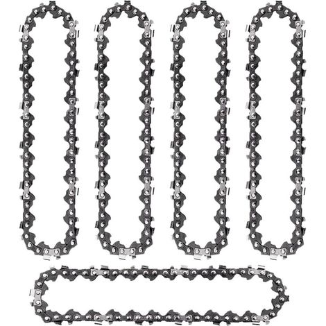 5er-pack Mini-kettensägenketten Für 15,2 Cm Kettensägenblätter, 37 Antriebsglieder Für Lp-kette Mit 6,35 Mm Teilung, Für Kabellose Manuelle Mini-kettensäge, Stahlklinge
