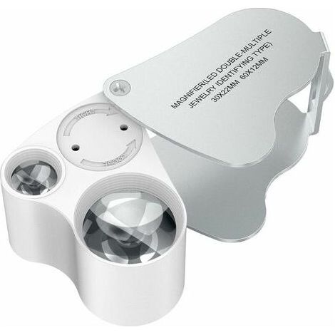 30 X 60 Juwelierlupe, Led-beleuchtete Uhrmacherlupe, Edelsteine Schmuck Steine Briefmarken Münzen Uhren Hobby Antiquitäten Taschenmonokel Vergrößerungsglas 30 X 60 Mm