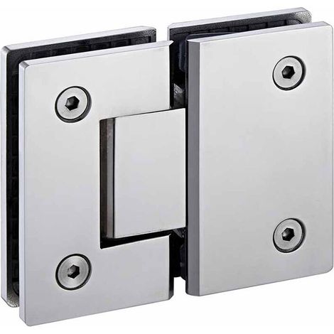 Glas-türscharnier 90º, Rahmenlose Wandhalterung Mit Clip Für 8-10 Mm Glasduschtür, Inklusive Schrauben
