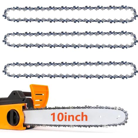 3er-set Kettensägenketten 3/8" Lp, Teilung 0,050" (1,3 Mm) Für 25 Cm Schiene, 40 Antriebsglieder – Kettensägekette Mit Geringem Rückschlag, Ersatzkette Kompatibel Mit Mehr Und
