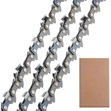 Führungs- Und Sägekette Für Kettensäge, 3er-pack Niedrig-rückschlag Kettensägekette 3/8"lp 50 Glieder 1,1mm 35cm Kompatibel Mit Stihl 009-023 Ms170-210