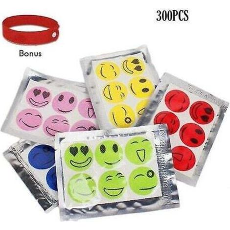 300 Stück Anti-mücken-aufkleber Smiley Anti-insekten