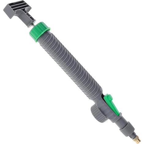 Ein Sprühgerät Für Getränkeflaschen, Grau-grün, 29 Cm Lang, Zum Versprühen Von Pestiziden Und Bewässern Von Pflanzen.