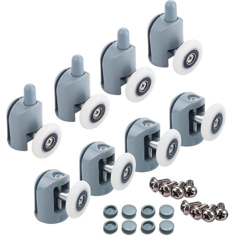 Satz Mit 8 Ersatz-doppelrollen Für Duschtüren, Räder Mit 23 Mm Durchmesser (singel-8pcs-23mm)