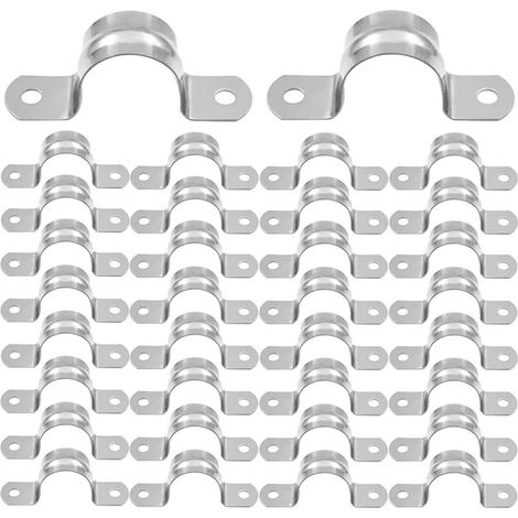 32 Stück U-schellen Für 20mm Schläuche, Schlauchklemmen Aus 304 Edelstahl, Rohrschellen Zur Befestigung Von Schläuchen Für Haus Und Küche, 20mm