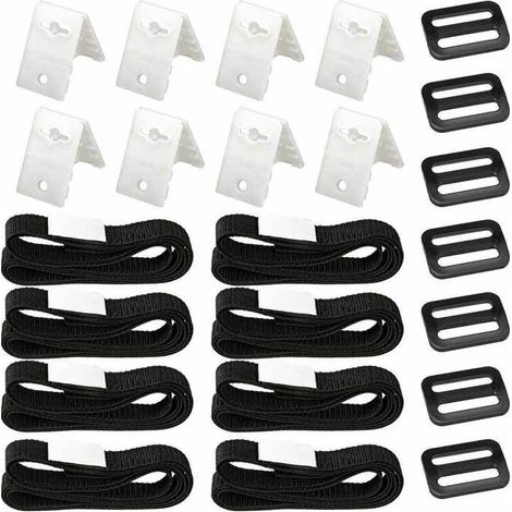 8-teiliges Befestigungsset Für Pool-solarabdeckungen, Nylon-klebestreifen, Befestigungsplatten Und Schnallen Zur Befestigung Der Solarabdeckung