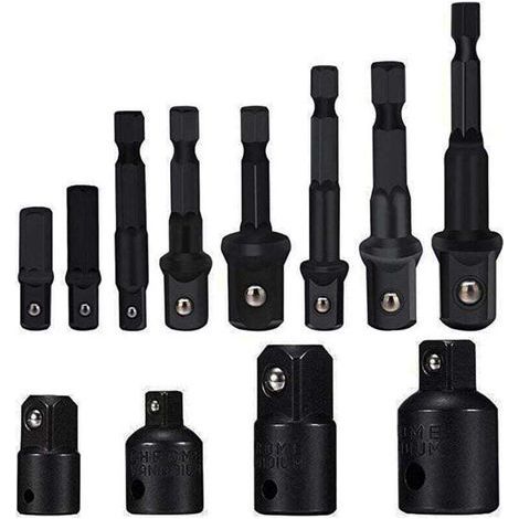 Steckdosen-adapter-konverter-set, Sechskant-schaft-bohrer-nusschlüssel, 8-teiliges Steckdosen-verlängerungs-adapter-bit-set, Satz Von 4 Reduzieradaptern Für Ratschen/steckschlüssel